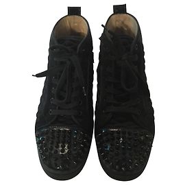 Christian Louboutin Baskets Louis néoprène noir Noir