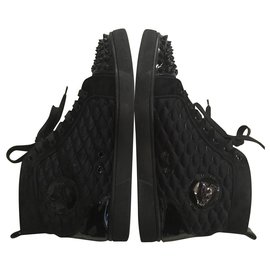 Christian Louboutin-Louis neoprene sneakers black-Black