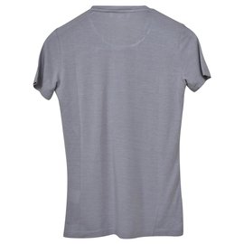 Céline-Céline Cinza Vicose e Caxemira Top T-Shirt Tamanho S PEQUENO-Cinza