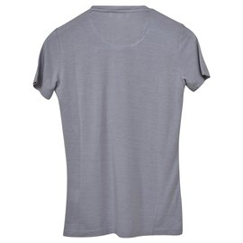 Céline-Céline Grey Vicose & Cashmere Top T-Shirt Size S SMALL-Grey