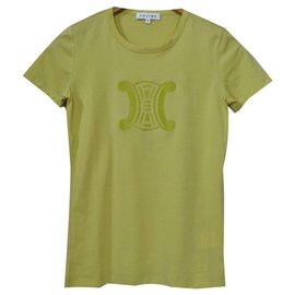 Céline-T-shirt Céline Vert Citron Taille S Taille S-Vert