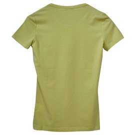 Céline-Céline Lime Green T-Shirt Tee Size S SMALL-Green