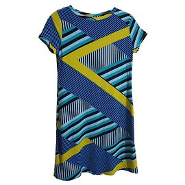 Calvin Klein Multi Color Polyester Dress M Multiple colors