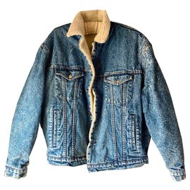 Levi's-Blazers Jackets-Blue,Cream