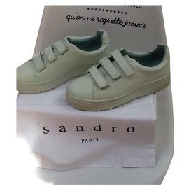 Baskets Sandro en cuir turquoise Turquoise