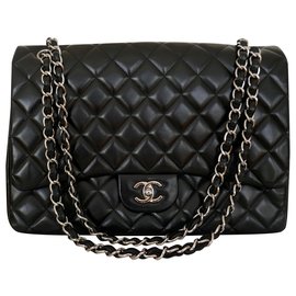Chanel-sac chanel timeless jumbo noir-Noir