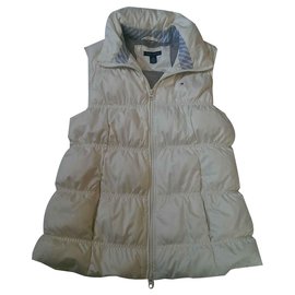 Tommy Hilfiger Daunenjacke Eggshell Aus weiß