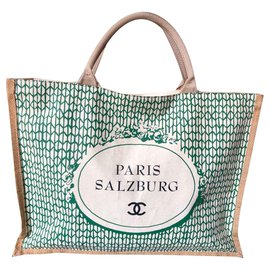 Chanel-Handtaschen-Schwarz,Grün,Roh