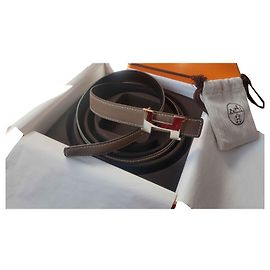 Hermès Hermes H cinto constance mini Preto Taupe
