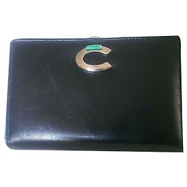 Carven Black Calf Leather Wallet Black