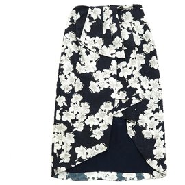 Erdem-BLACK WHITE FLOWERS FR38-Noir,Écru