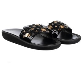 Louis Vuitton-Sandálias Louis Vuitton "Sunbath Flat Mule", taille 39, Nova Condição!-Preto