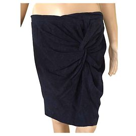 Falda de seda Maison Scotch Paris Nights New York Mornings Azul Azul