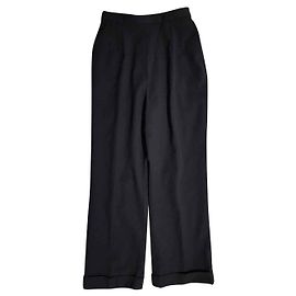 Christian Dior Grey Wool Pants Grey