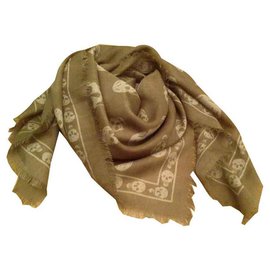 Alexander Mcqueen-Silk scarves-Khaki
