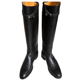 Hermès Bottes jumping Noir