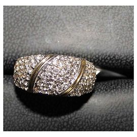 inconnue Goldband Paving Diamonds 1 Karat TDD 53 Silber Golden