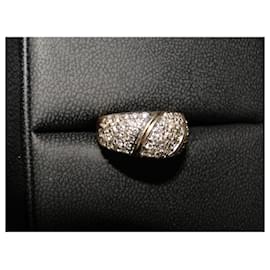 inconnue-Gold band Paving Diamonds 1 carat TDD 53-Silvery,Golden