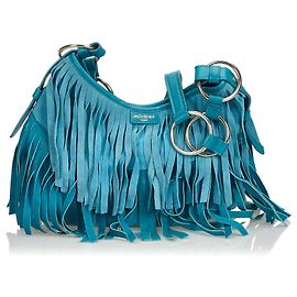 Autre Marque YSL Blue Suede Boheme Hobo Bag Blue Light blue