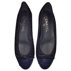 Ballet flats Chanel black/blue/black Blue