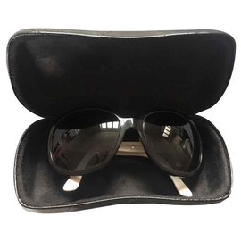 Chanel-Gafas de sol-Negro,Blanco