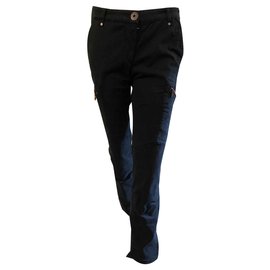 Versace-Pants, leggings-Black