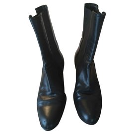 Autre Marque-Genuine leather boots-Black