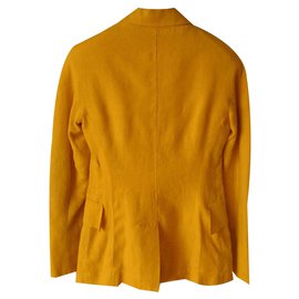 Fendi-FENDI LINEN BLAZER-Yellow