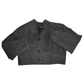 Autre Marque Jacke aus Baumwolle Dunkelgrau Größe 40 Anthrazitgrau