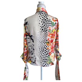 Just Cavalli-Camicia di seta Just Cavalli-Multicolore