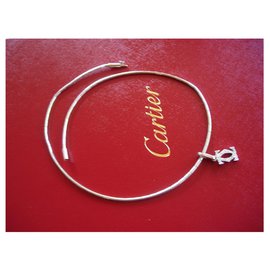 Cartier-Collana e collana Cartier in oro bianco e diamanti-Argento