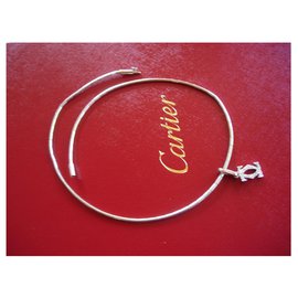 Cartier-Collar y collar de Cartier en oro blanco y diamantes.-Plata