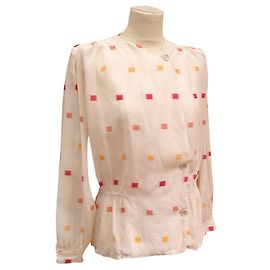 Giorgio Armani Camicetta vintage Rosso Giallo Bianco sporco