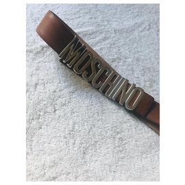 Moschino-Cinturones-Castaño