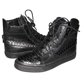 Giuseppe Zanotti Sneakers Kriss Python noir neuves Schwarz