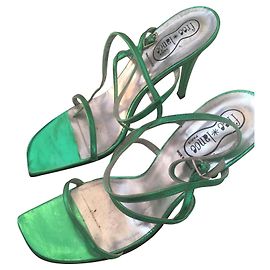Sandale à talon vert irisé Free Lance Vert