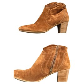 Minelli Bottines daim caramel Caramel