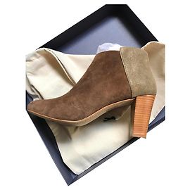 Autre Marque Kaki e daiim botas e couro cáqui Caqui