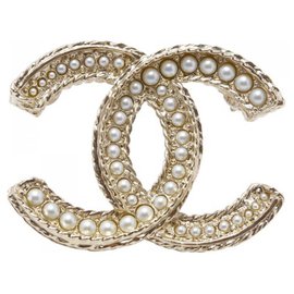 Chanel-PERLAS DECRECIENTES-Dorado