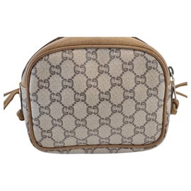 Gucci-Tracolla Gucci Sherry Line GG-Marrone