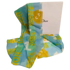 Christian Dior-Monederos, carteras, casos-Amarillo,Azul claro