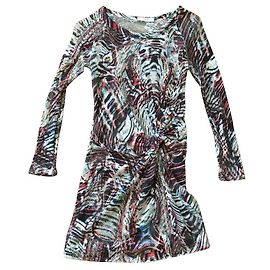Iro Baumwollkleid Schwarz Rosa Weiß Schwarz Pink Weiß