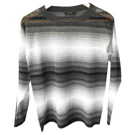 leichter Diesel-Pullover Schwarz Weiß Grau