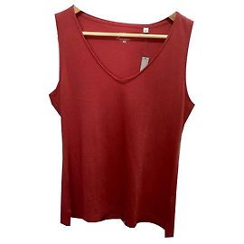 Canotta J.Crew con scollo a V rossa in cotone Rosso