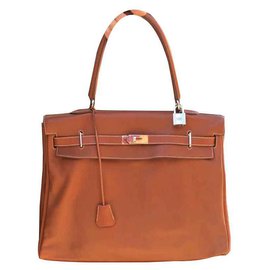 Hermès-Kelly 50 "RELAX" TRAVEL-Caramel