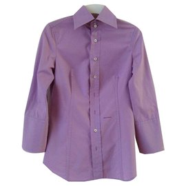 Dsquared2-Dsquared2 Cotton pink shirt-Fuschia