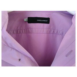 Dsquared2-Dsquared2 Camicia in cotone rosa-Fuschia