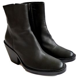 Botas de tacón cubanas Ann Demeulemeester Negro