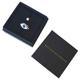 Anello "Anello per piercing" Delfina Delettrez Bianco Blu D'oro