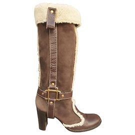 Botas de oveja devueltas Dolce & Gabbana 42 Castaño
